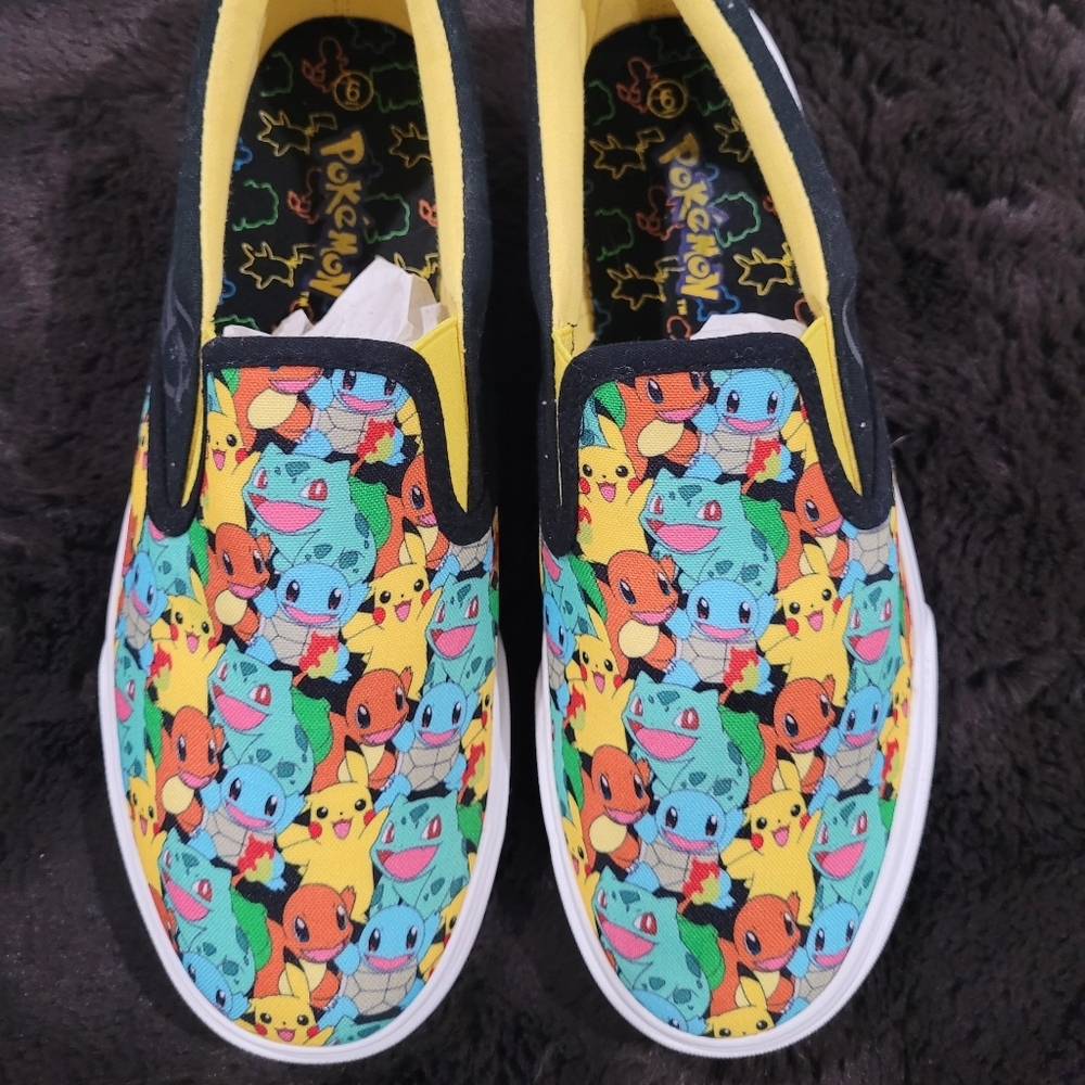 Colorful Pokémon Slip-On Shoes